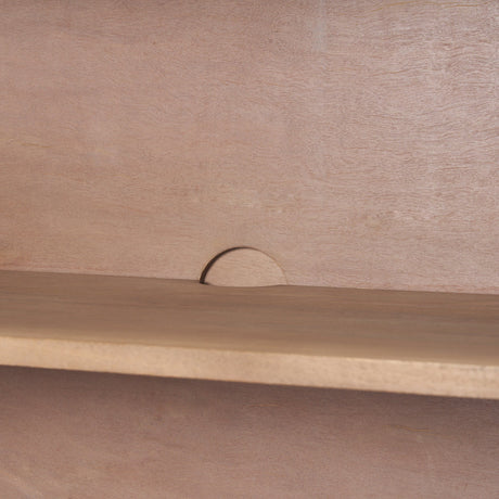 Sorina Reverse Fluted Light Brown Wood Accent Cabinet by Mercana at Eve Furniture
