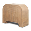 Sorina Reverse Fluted Light Brown Wood Accent Cabinet by Mercana at Eve Furniture