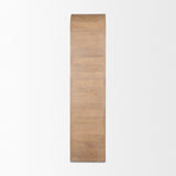 Sorina Reverse Fluted Light Brown Wood Curio Cabinet by Mercana at Eve Furniture