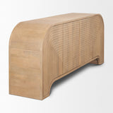 Sorina Reverse Fluted Light Brown Wood Sideboard by Mercana at Eve Furniture