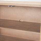 Sorina Reverse Fluted Light Brown Wood Sideboard by Mercana at Eve Furniture