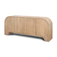 Sorina Reverse Fluted Light Brown Wood Sideboard by Mercana at Eve Furniture
