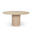 Sorrano 59" Botticino Marble Round w/ Fluted Base Dining Table by Mercana at Eve Furniture