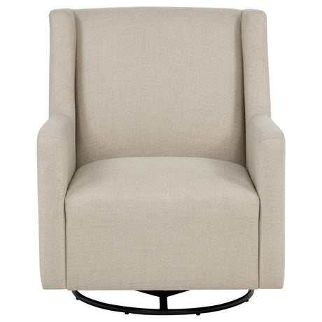 Sorrel Latte Upholstered Swivel Glider Arm Chair by Coaster at Eve Furniture