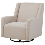 Sorrel Latte Upholstered Swivel Glider Arm Chair by Coaster at Eve Furniture