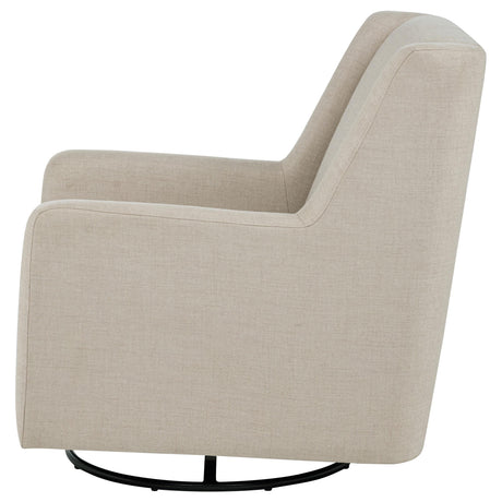Sorrel Latte Upholstered Swivel Glider Arm Chair by Coaster at Eve Furniture