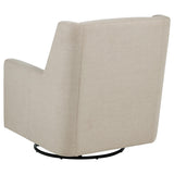 Sorrel Latte Upholstered Swivel Glider Arm Chair by Coaster at Eve Furniture