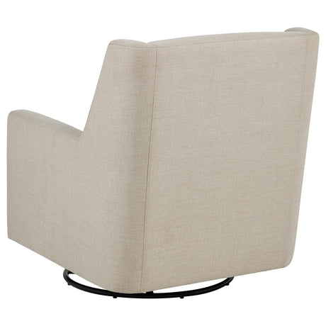 Sorrel Latte Upholstered Swivel Glider Arm Chair by Coaster at Eve Furniture