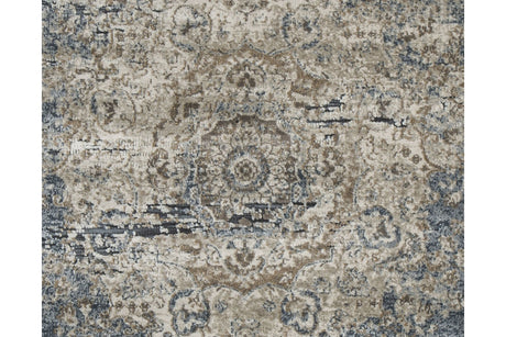 South Blue/Beige 5' x 7' Rug by Ashley at Eve Furniture