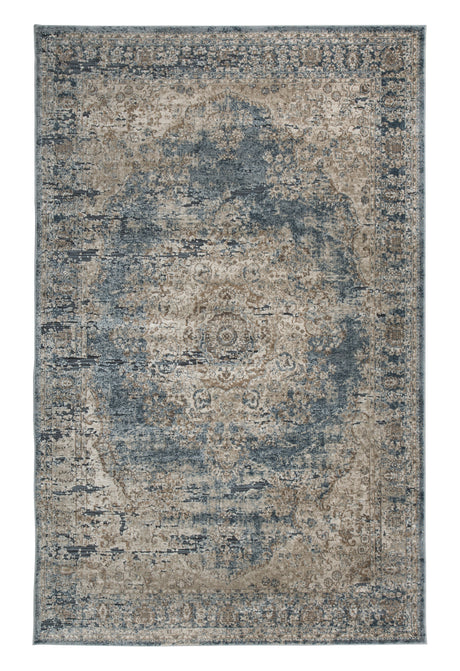 South Blue/Beige 5' x 7' Rug by Ashley at Eve Furniture