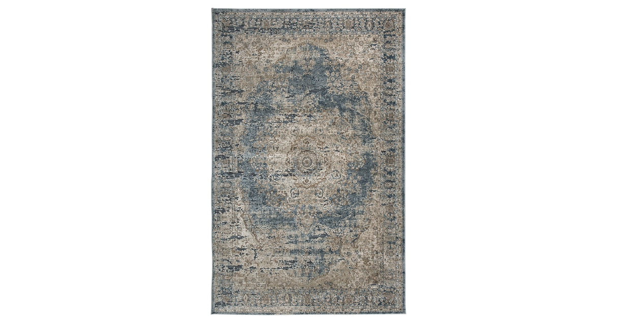 South Blue/Beige 8' x 10' Rug by Ashley at Eve Furniture