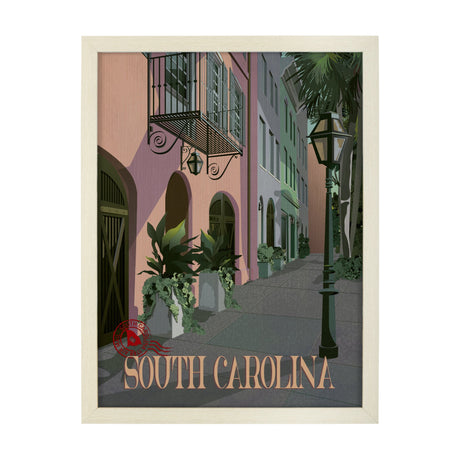 South Carolina Go USA (L) by Mercana Studio a Hand Embellished Decograph Framed Art Print by Mercana at Eve Furniture
