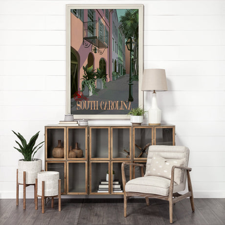 South Carolina Go USA (XL) by Mercana Studio Hand Embellished Decograph Framed Art Print under Glass by Mercana at Eve Furniture