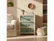 South Shore White/Blue Chest by Crestview at Eve Furniture