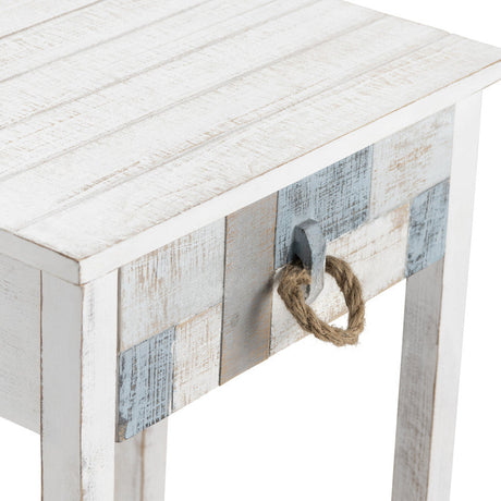 South Shore White/Blue End Table by Crestview at Eve Furniture