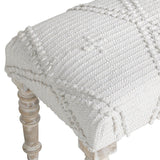 South Wales White/Cream Bench by Crestview at Eve Furniture