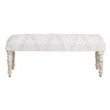 South Wales White/Cream Bench by Crestview at Eve Furniture