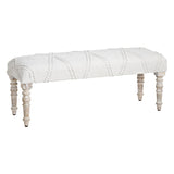 South Wales White/Cream Bench by Crestview at Eve Furniture