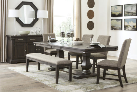 Southlake Wire Brushed Rustic Brown Dining Table by Homelegance at Eve Furniture