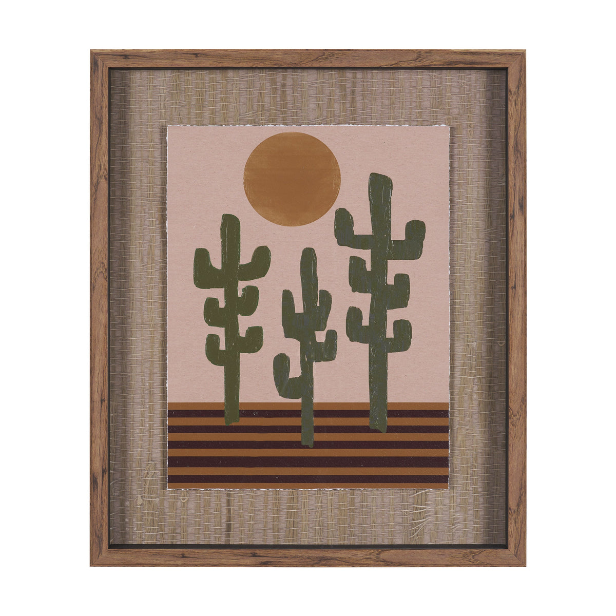 Southwestern Landscape No.3 by The Miuus Studio Textured Framed Artwork Matted under Glass by Mercana at Eve Furniture