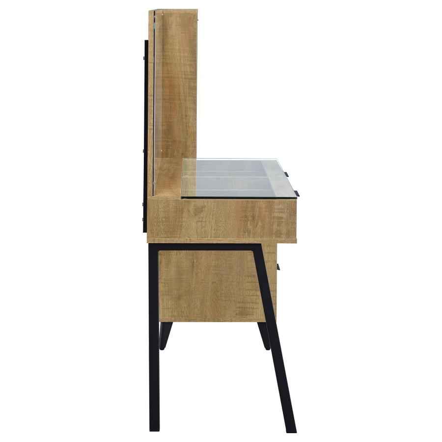Souza Mango 5-Drawer Makeup Vanity Table With LED Mirror by Coaster at Eve Furniture