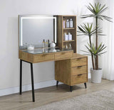Souza Mango 5-Drawer Makeup Vanity Table With LED Mirror by Coaster at Eve Furniture