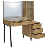 Souza Mango 5-Drawer Makeup Vanity Table With LED Mirror by Coaster at Eve Furniture