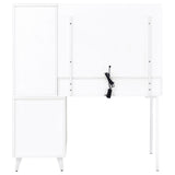 Souza White High Gloss 5-Drawer Makeup Vanity Table With LED Mirror by Coaster at Eve Furniture