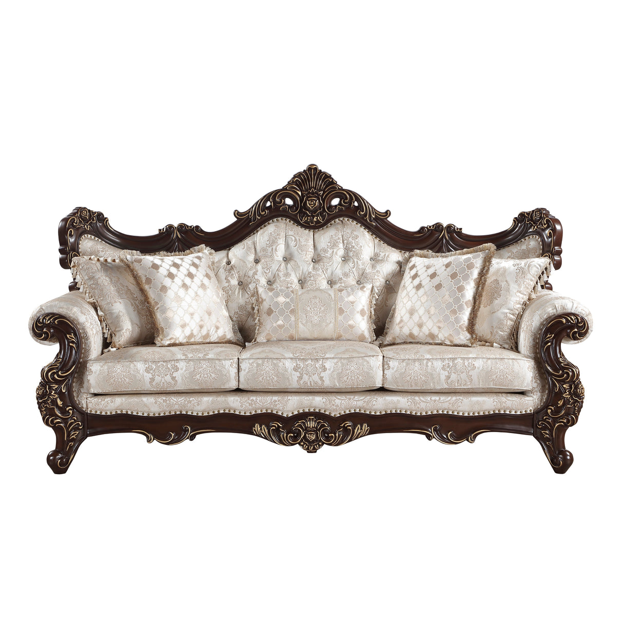 Sovereign Cherry Brown 2-Piece Living Room Set by Homelegance at Eve Furniture