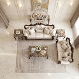 Sovereign Cherry Brown Living Room Set by Homelegance at Eve Furniture