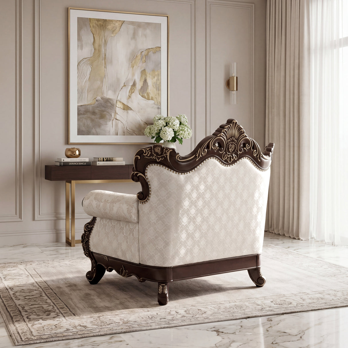 Sovereign Cherry Brown Living Room Set by Homelegance at Eve Furniture