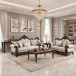 Sovereign Cherry Brown Living Room Set by Homelegance at Eve Furniture
