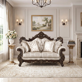 Sovereign Cherry Brown Loveseat by Homelegance at Eve Furniture