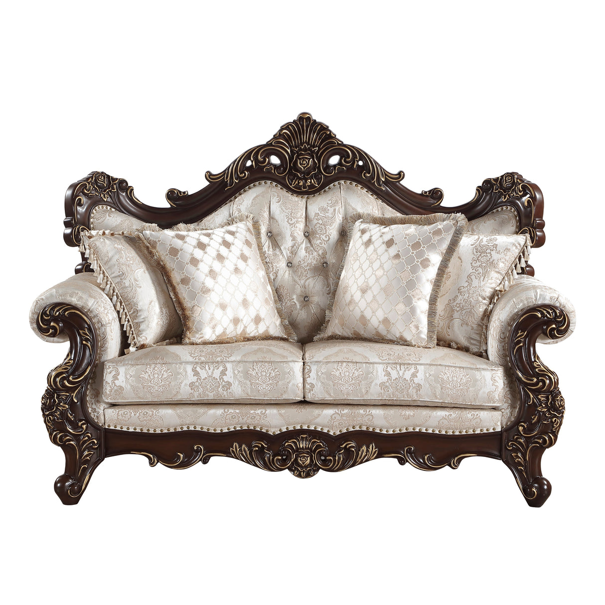 Sovereign Cherry Brown 2-Piece Living Room Set by Homelegance at Eve Furniture
