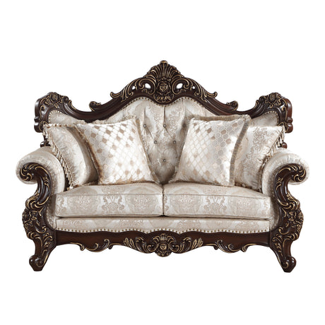 Sovereign Cherry Brown Sofa & Loveseat by Homelegance at Eve Furniture
