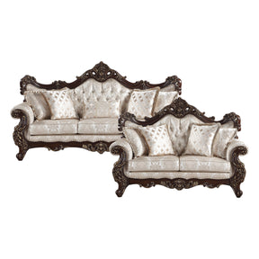 Sovereign Cherry Brown 2-Piece Living Room Set by Homelegance at Eve Furniture