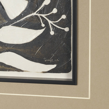 Spanish Tile Dark II by Mercana Studio Textured Framed Artwork Matted under Glass by Mercana at Eve Furniture