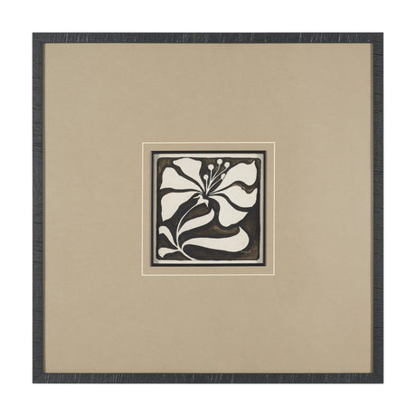 Spanish Tile Dark II by Mercana Studio Textured Framed Artwork Matted under Glass by Mercana at Eve Furniture