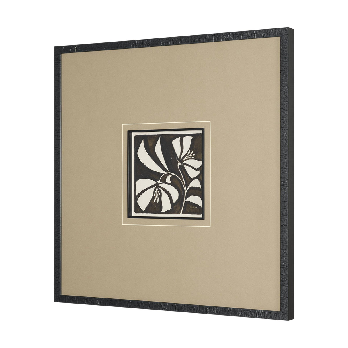 Spanish Tile Dark III by Mercana Studio Textured Framed Artwork Matted under Glass by Mercana at Eve Furniture