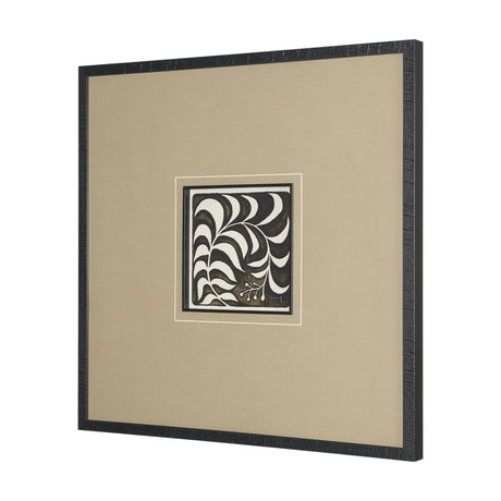 Spanish Tile Dark IV by Mercana Studio Textured Framed Artwork Matted under Glass by Mercana at Eve Furniture