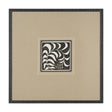Spanish Tile Dark IV by Mercana Studio Textured Framed Artwork Matted under Glass by Mercana at Eve Furniture