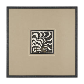 Spanish Tile Dark IV by Mercana Studio Textured Framed Artwork Matted under Glass by Mercana at Eve Furniture