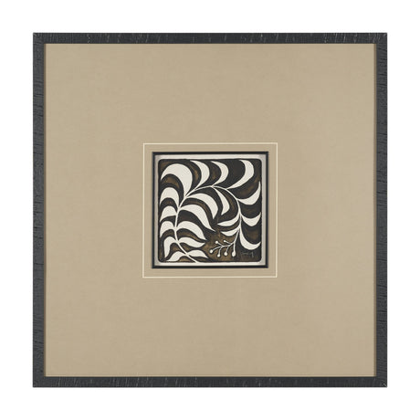 Spanish Tile Dark IV by Mercana Studio Textured Framed Artwork Matted under Glass by Mercana at Eve Furniture