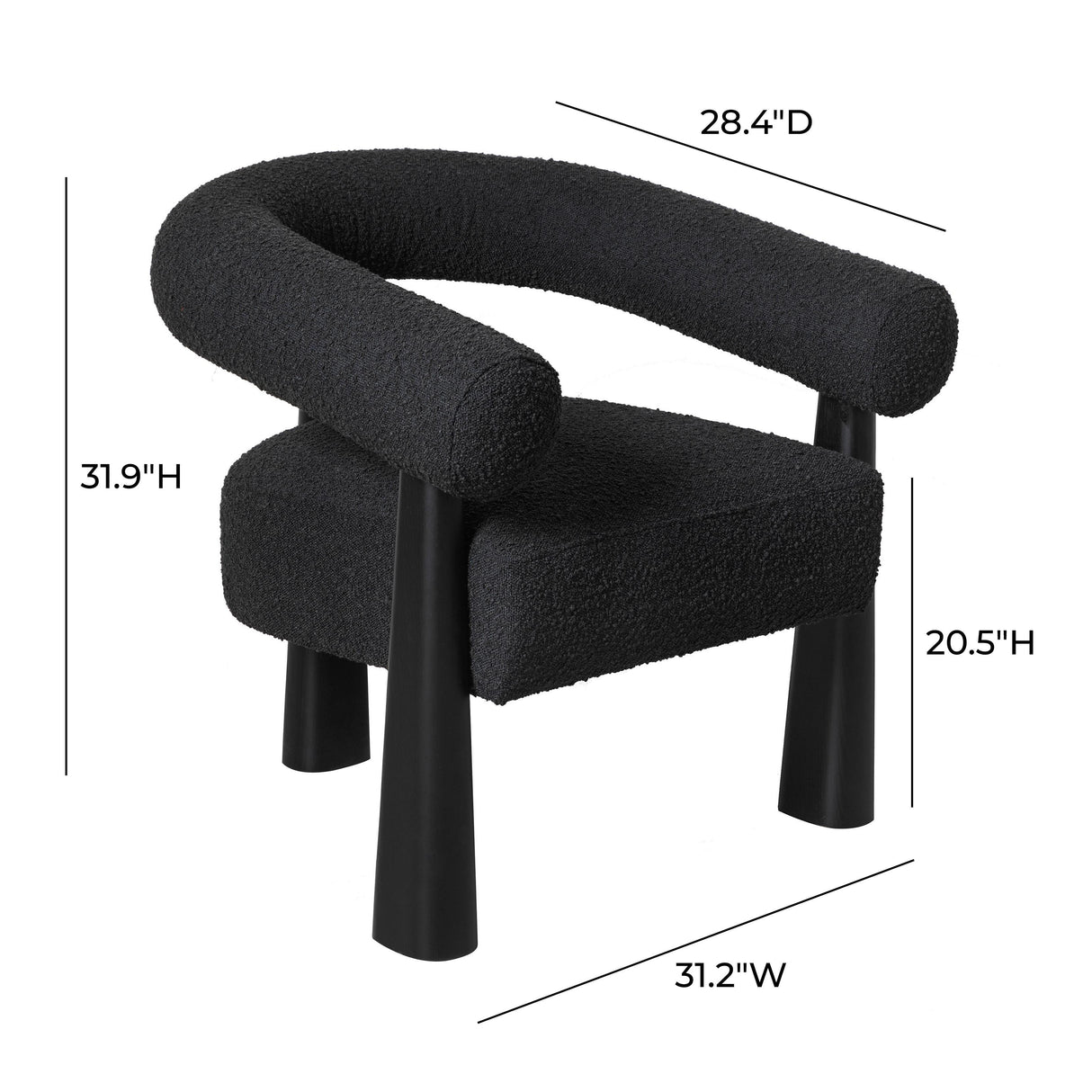 Spara Performance Boucle Accent Chair by TOV Furniture at Eve Furniture