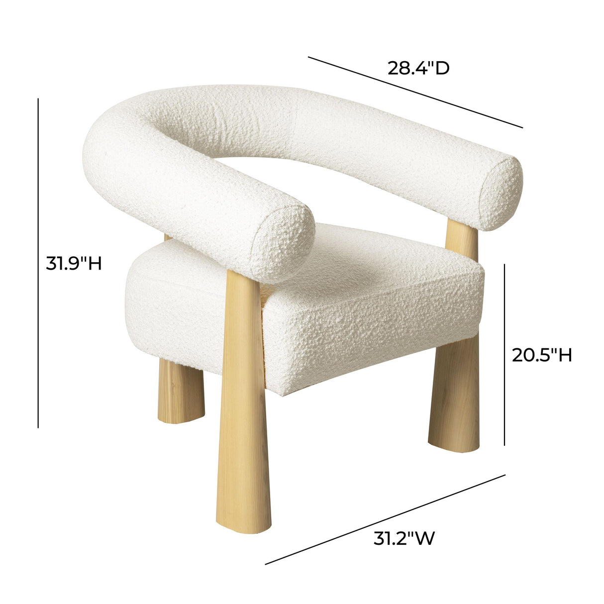 Spara Performance Boucle Accent Chair by TOV Furniture at Eve Furniture