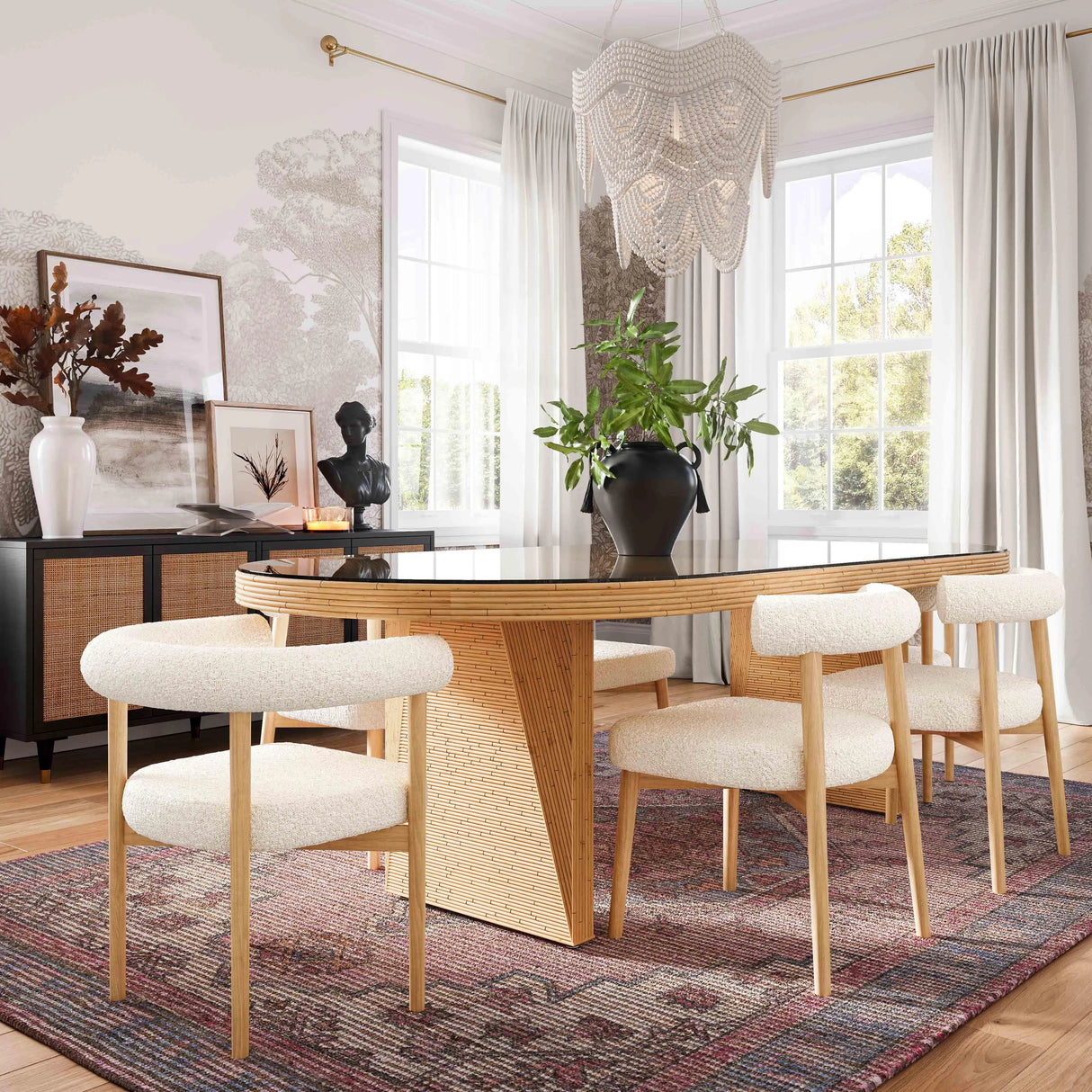 Spara Performance Boucle Side Chair by TOV Furniture at Eve Furniture