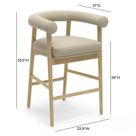 Spara Performance Vegan Leather Counter Stool by TOV Furniture at Eve Furniture