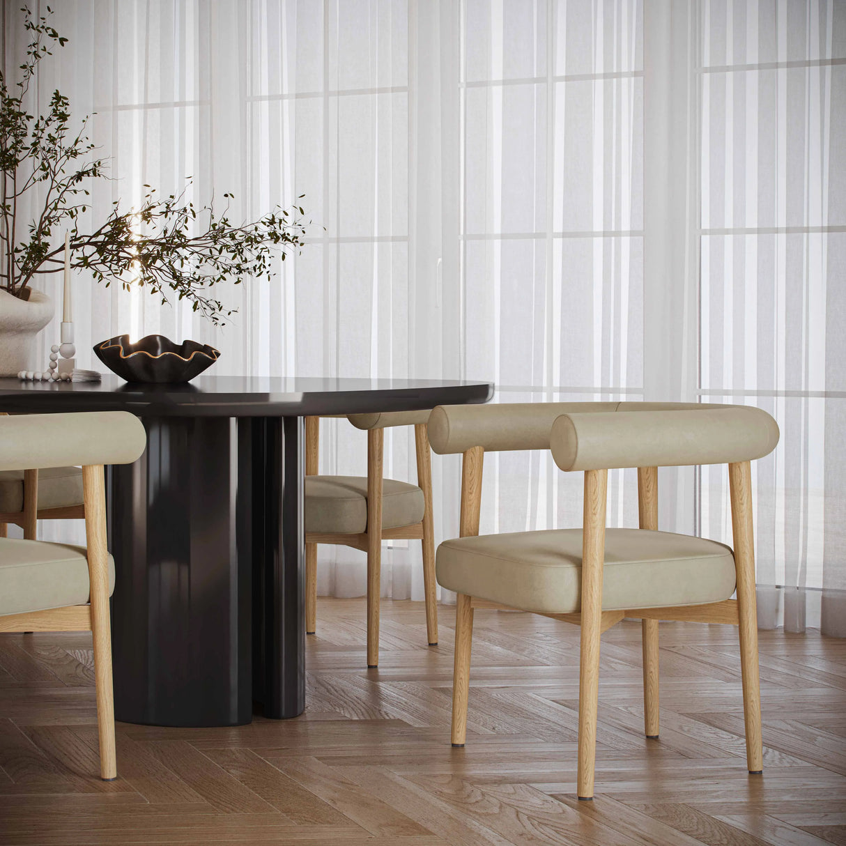 Spara Performance Vegan Leather Dining Chair by TOV Furniture at Eve Furniture