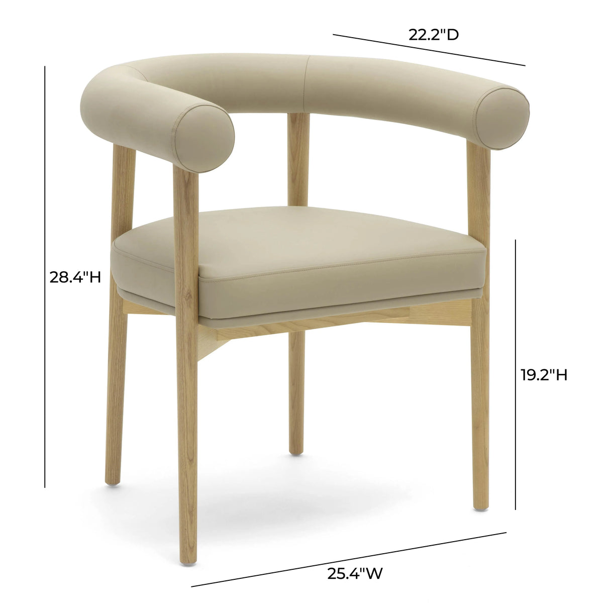 Spara Performance Vegan Leather Dining Chair by TOV Furniture at Eve Furniture
