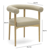 Spara Performance Vegan Leather Dining Chair by TOV Furniture at Eve Furniture
